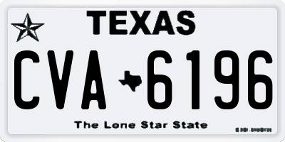 TX license plate CVA6196