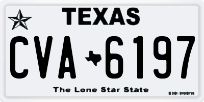 TX license plate CVA6197