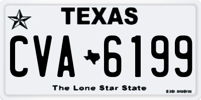 TX license plate CVA6199