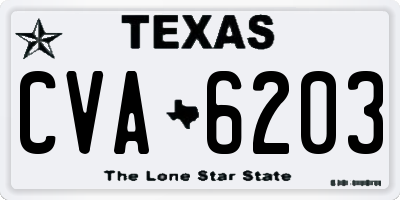 TX license plate CVA6203