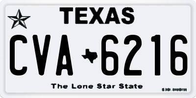 TX license plate CVA6216