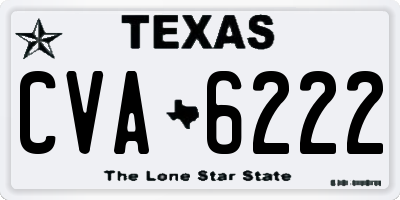 TX license plate CVA6222