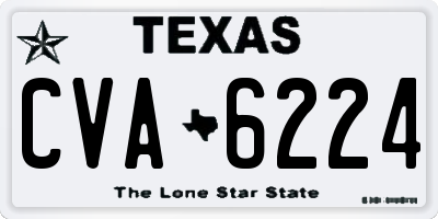 TX license plate CVA6224