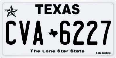 TX license plate CVA6227