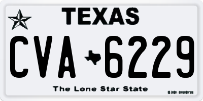 TX license plate CVA6229