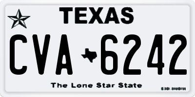 TX license plate CVA6242