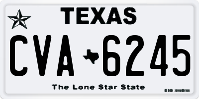 TX license plate CVA6245
