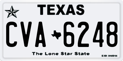 TX license plate CVA6248