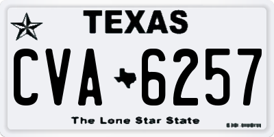 TX license plate CVA6257