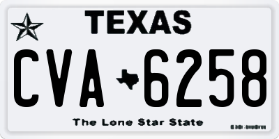 TX license plate CVA6258