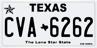 TX license plate CVA6262