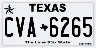 TX license plate CVA6265