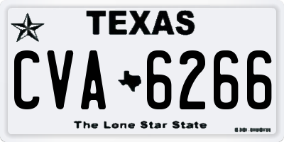 TX license plate CVA6266