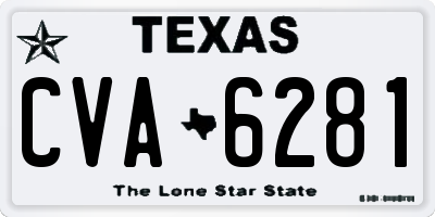 TX license plate CVA6281