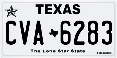 TX license plate CVA6283