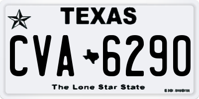 TX license plate CVA6290