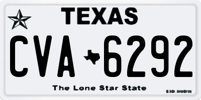 TX license plate CVA6292
