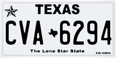 TX license plate CVA6294