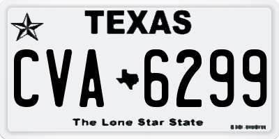 TX license plate CVA6299