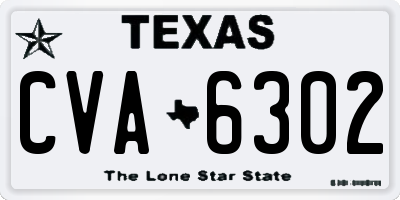 TX license plate CVA6302