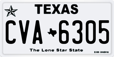 TX license plate CVA6305