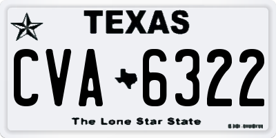 TX license plate CVA6322