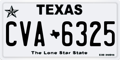 TX license plate CVA6325