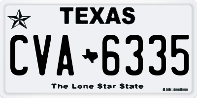 TX license plate CVA6335