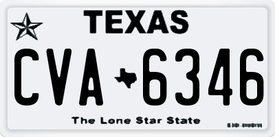 TX license plate CVA6346