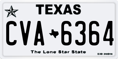 TX license plate CVA6364