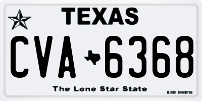 TX license plate CVA6368