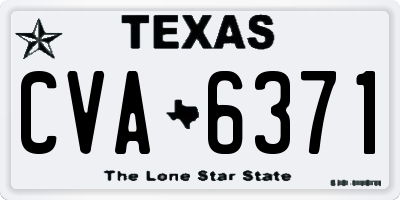 TX license plate CVA6371