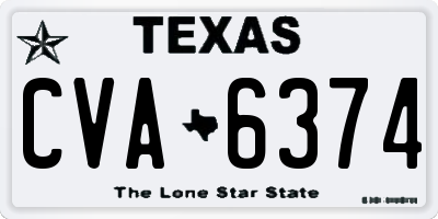 TX license plate CVA6374