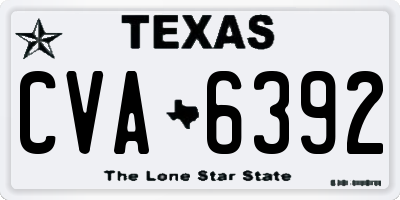 TX license plate CVA6392