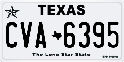 TX license plate CVA6395