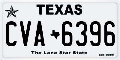 TX license plate CVA6396
