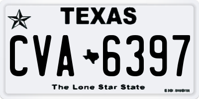 TX license plate CVA6397