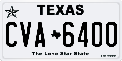TX license plate CVA6400