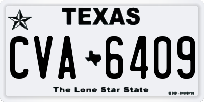 TX license plate CVA6409