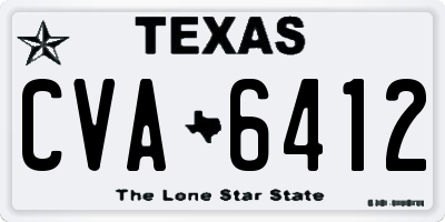 TX license plate CVA6412