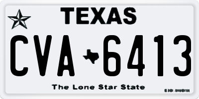 TX license plate CVA6413