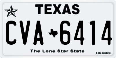 TX license plate CVA6414