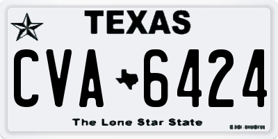 TX license plate CVA6424
