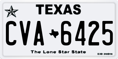 TX license plate CVA6425