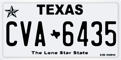 TX license plate CVA6435