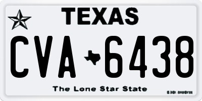 TX license plate CVA6438