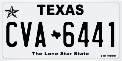 TX license plate CVA6441