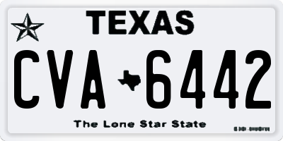 TX license plate CVA6442
