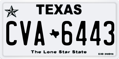 TX license plate CVA6443