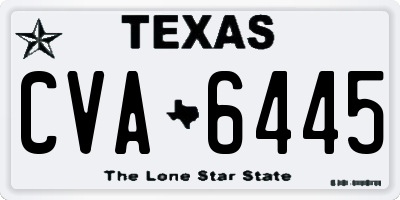 TX license plate CVA6445